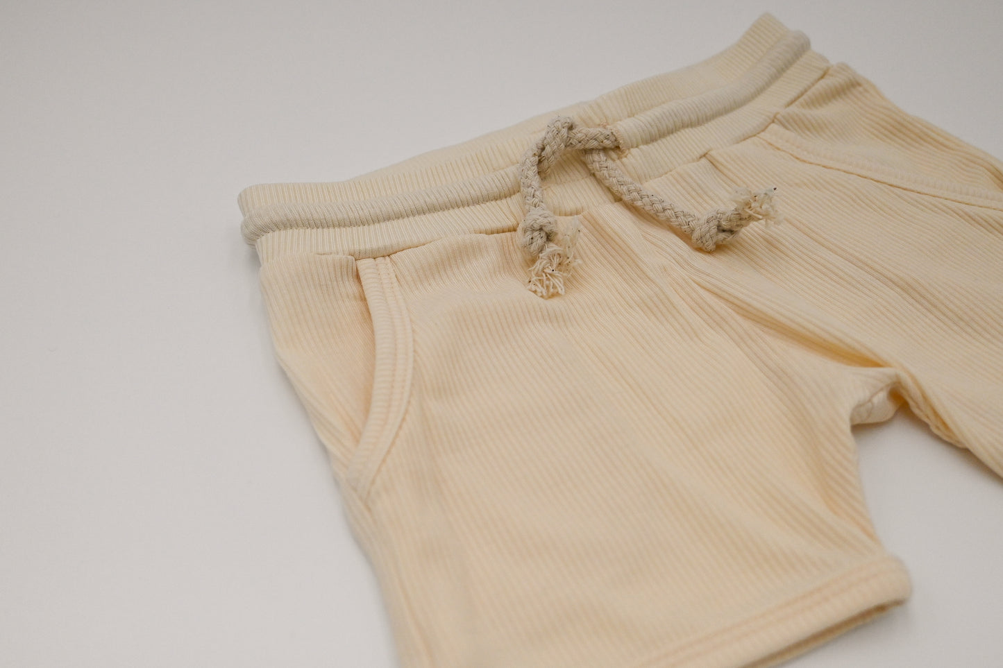 Ribbed Short Set - Cream