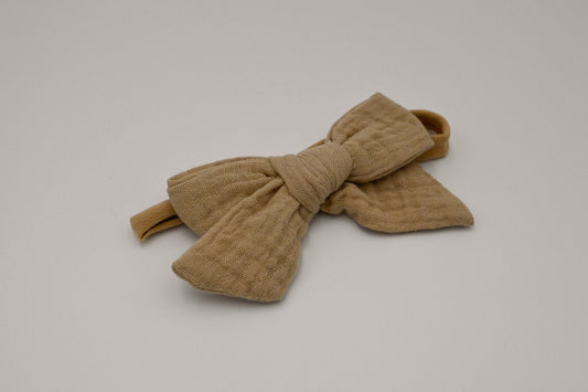 Knot Bow Headband - Tan