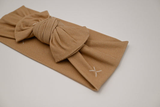 Headband Bow - Beige X