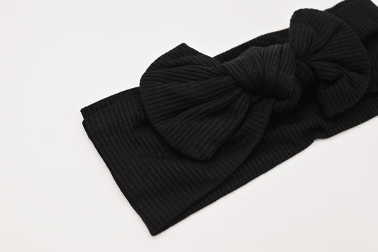 Ultra Soft Headband Bow - Black